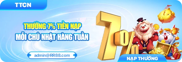 Chơi Vui Nhận Lộc Tại RR88 – Ưu Đãi Không Thể Bỏ Lỡ 7 Thưởng 7% khi nạp vào Chủ nhật